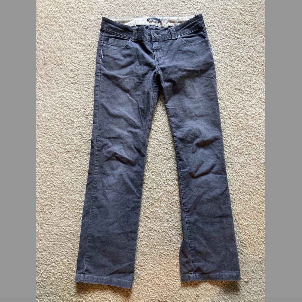 Prana Women's Crossing Gray Corduroy Pants - Size 8